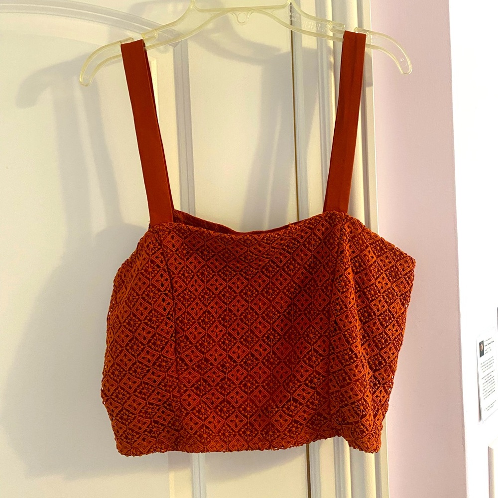 Two piece matching set
Orange tank top with orange Flowy pants